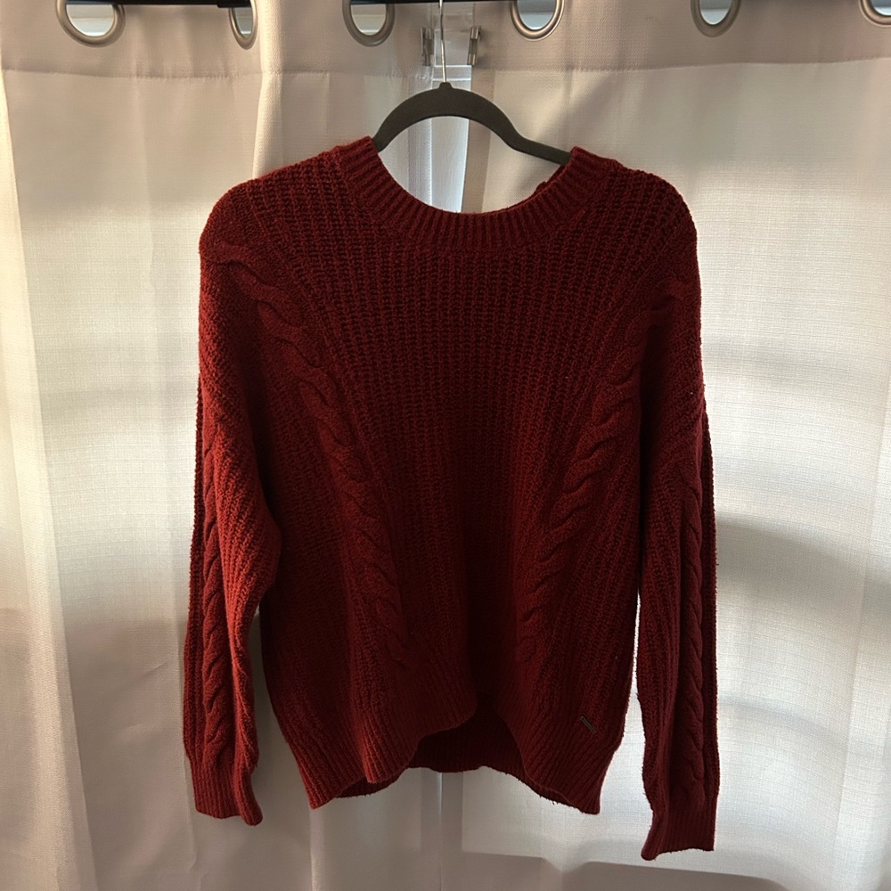 Abercrombie & Fitch Red Crew Neck Sweater